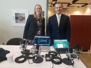 Elizabeth and Brian with their recording setup