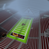 Stadium constructed in Minecraft