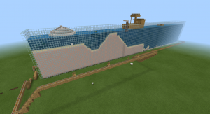 ocean world constructed in Minecraft