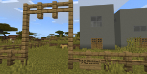 Building and yard in Minecraft