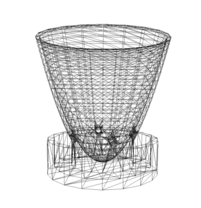 illustration of a 3D model of a planter