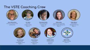 graphic showing photos of the members of the VSTE Coaching Crew