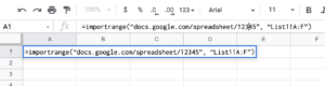 spreadsheet example 1