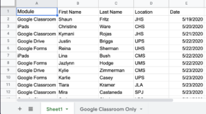 Spreadsheet example 5