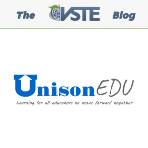 The VSTE Blog header with UnisonEDU logo underneath