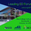 Leading ED Forum New College Institute 13 October 2022