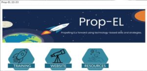 A screenshot of the PROP-EL Canvas course header