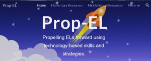 Screenshot of PROP-EL website header